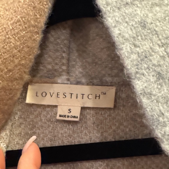 Colorblock Open Front Coat - Picture 4 of 4